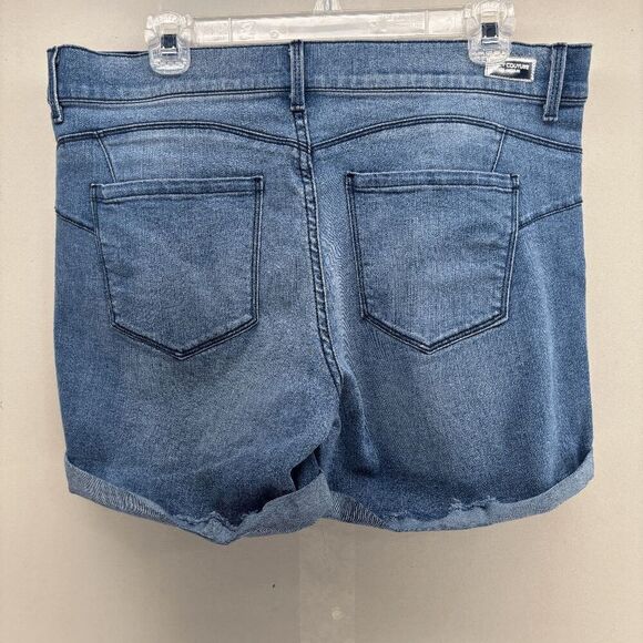 JUICY COUTURE Denim Shorts Women's Sz. 14 Distressed Jewel Bling Diamond Crystal - Picture 3 of 5